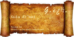 Gula Ábel névjegykártya
